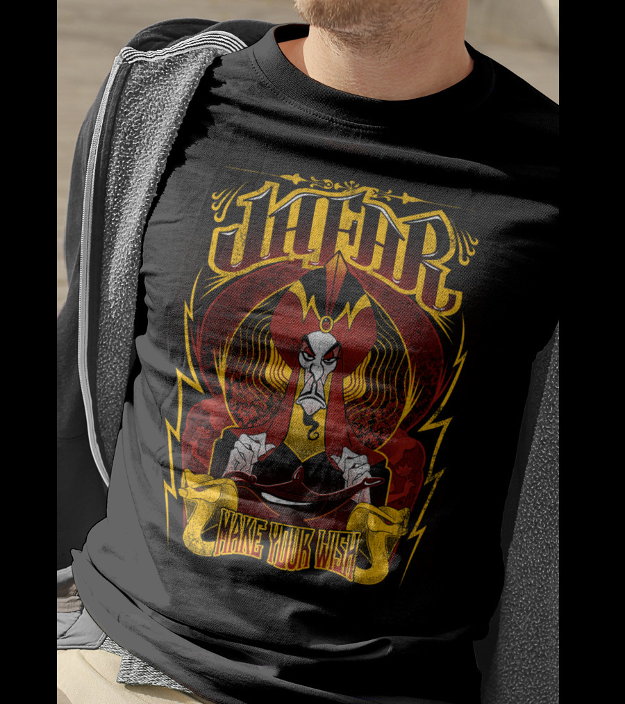 Disney Aladdin Jafar Make Your Wish Magical Lamp Villain T-Shirt