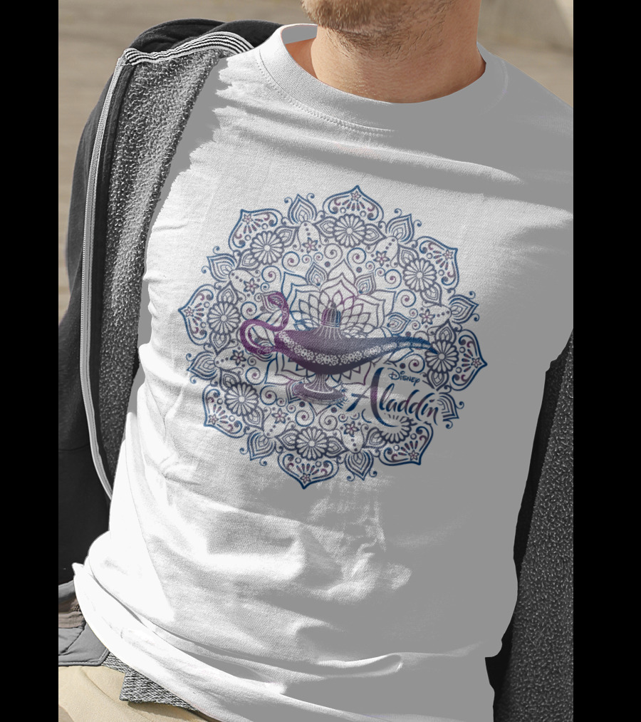 Disney Aladdin Genie Lamp Mandala T-Shirt