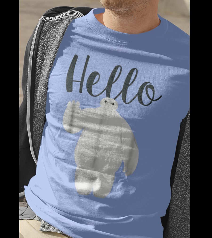 Disney Big Hero 6 Baymax Hello Wave Greetings T-Shirt