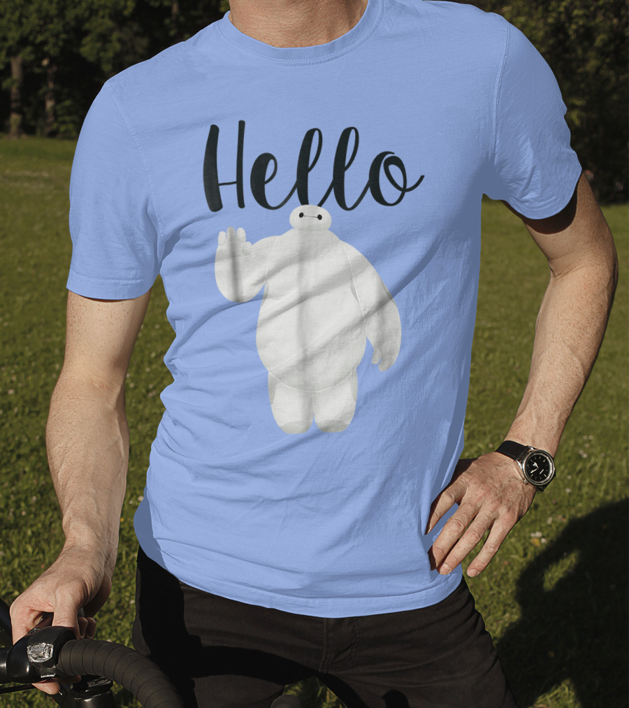 Disney Big Hero 6 Baymax Hello Wave Greetings T-Shirt