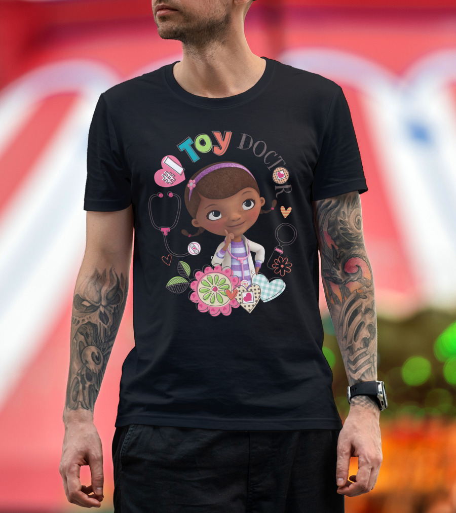Disney Doc McStuffins Toy Doctor Dottie Hearts and Flowers T-Shirt