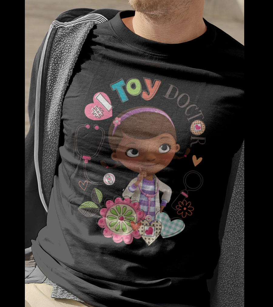 Disney Doc McStuffins Toy Doctor Dottie Hearts And Flowers T-Shirt