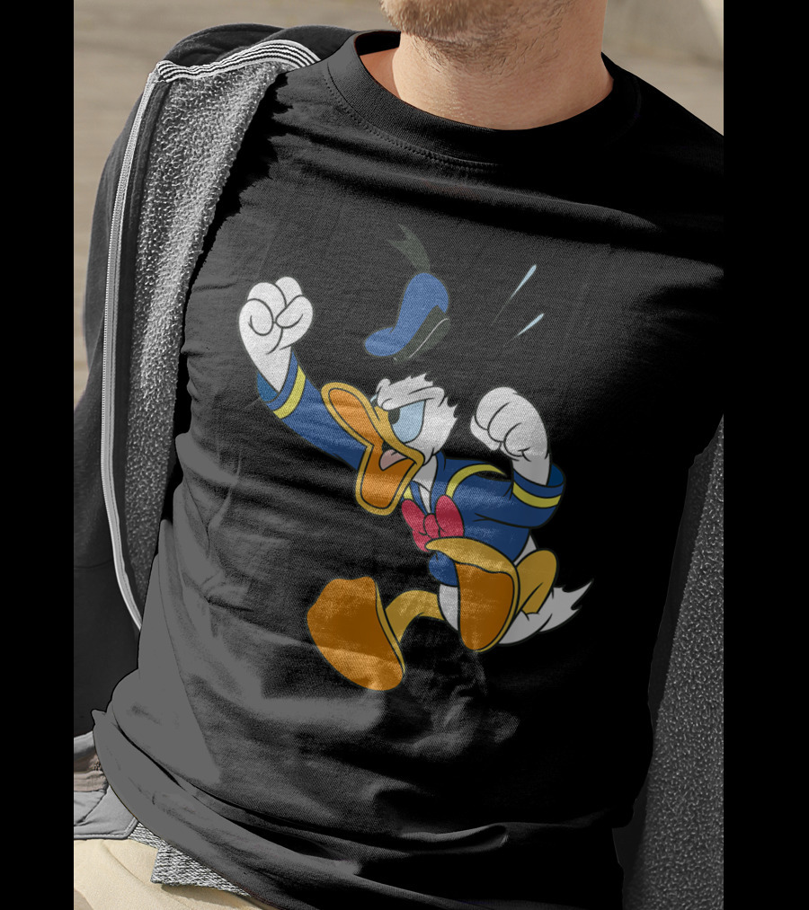 Disney Donald Duck Fit Of Anger Classic Character Pose T-Shirt