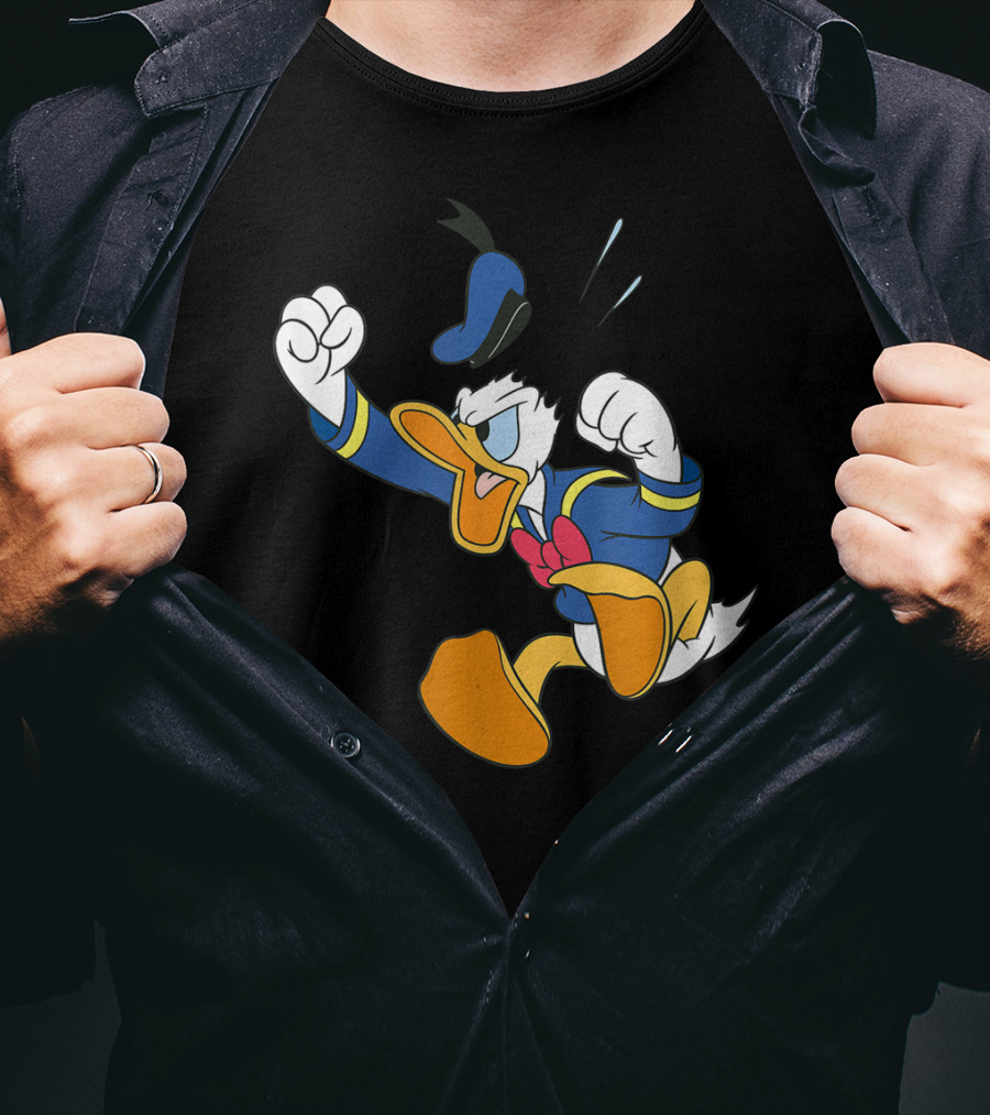 Disney Donald Duck Fit Of Anger Classic Character Pose T-Shirt