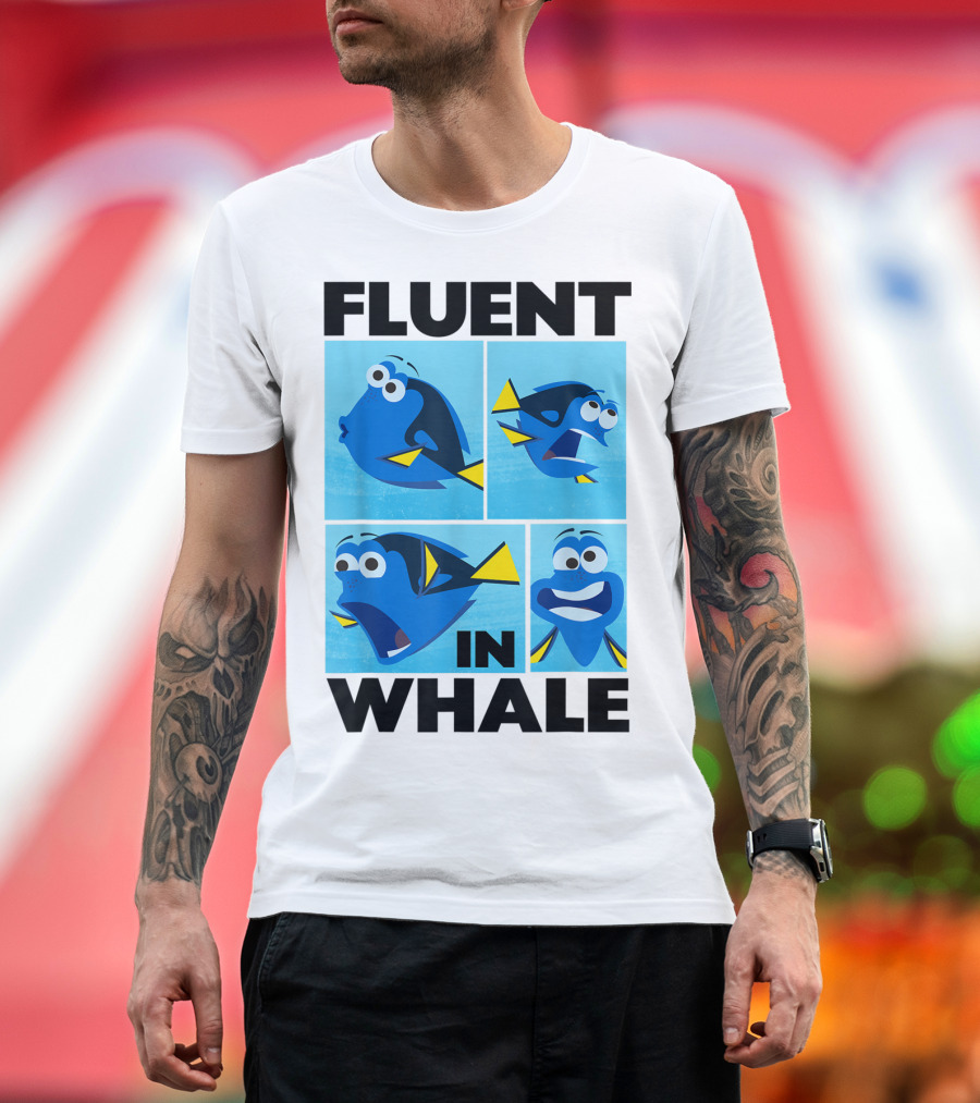 Disney Finding Dory Fluent In Whale Dory Expressions T-Shirt