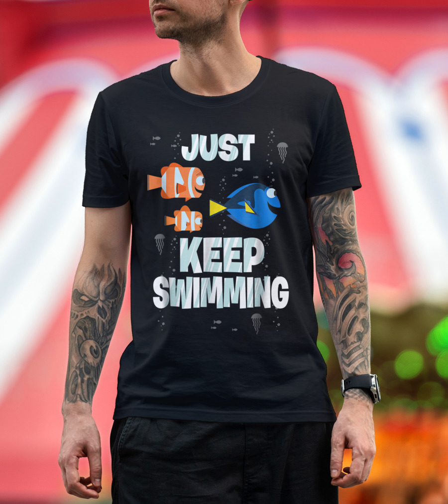 Disney Finding Dory Just Keep Swimming with Marlin and Nemo T-Shirt
