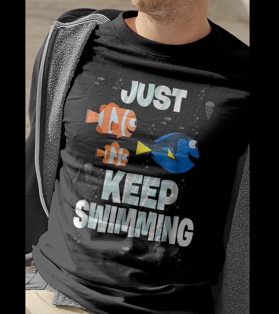 Disney Finding Dory Just Keep Swimming With Marlin And Nemo T-Shirt
