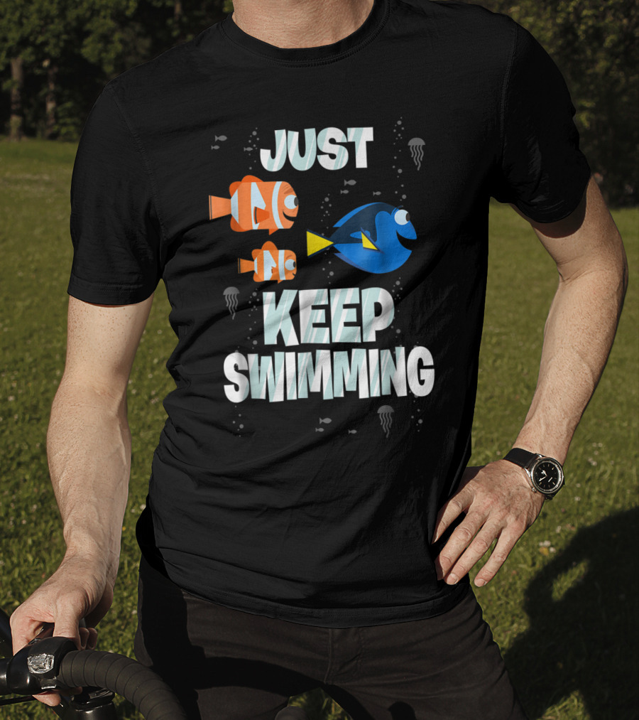 Disney Finding Dory Just Keep Swimming With Marlin And Nemo T-Shirt