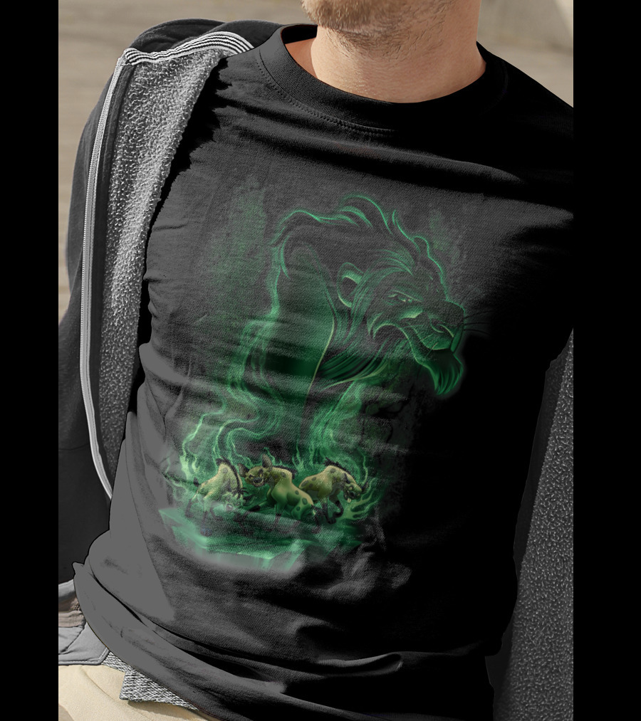 Disney Lion King Scar And Hyenas Green Smoke T-Shirt