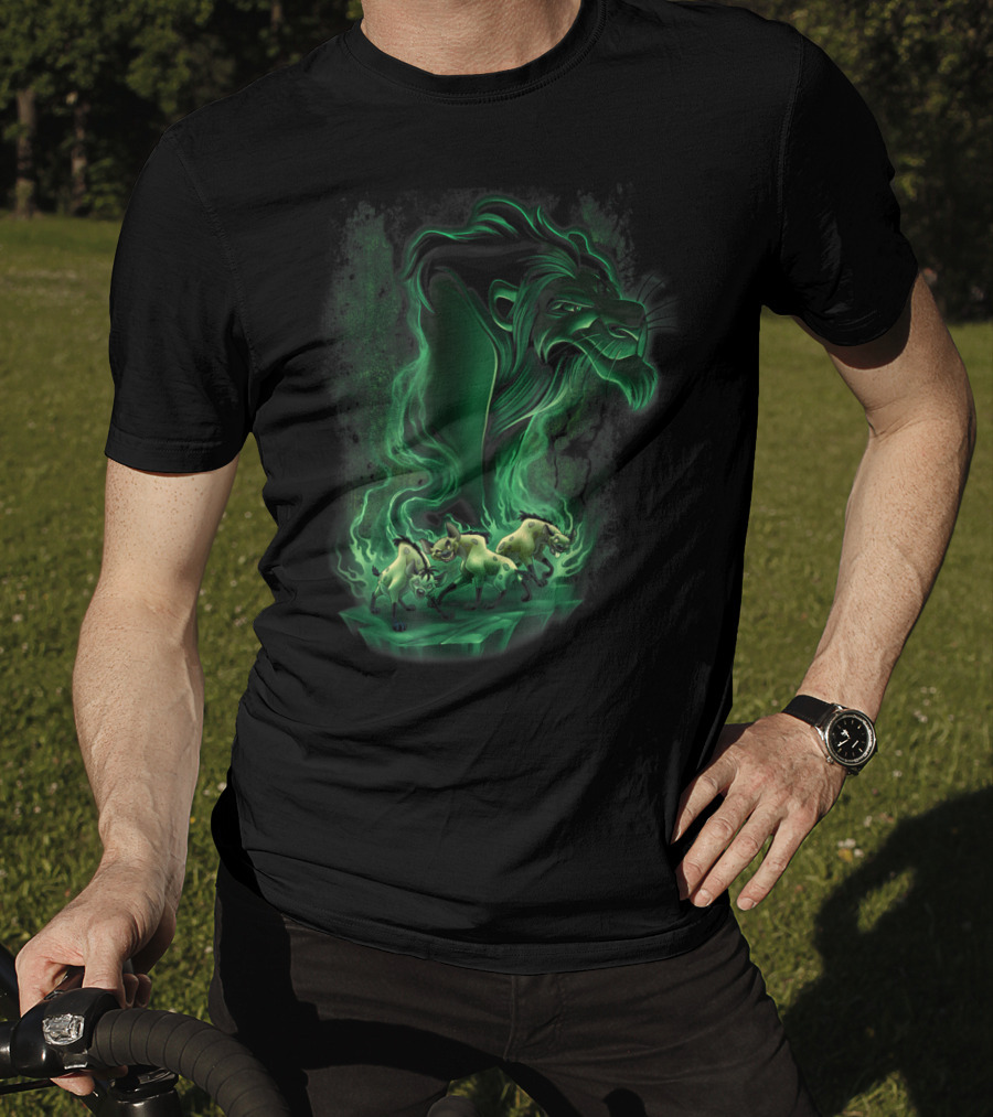Disney Lion King Scar And Hyenas Green Smoke T-Shirt