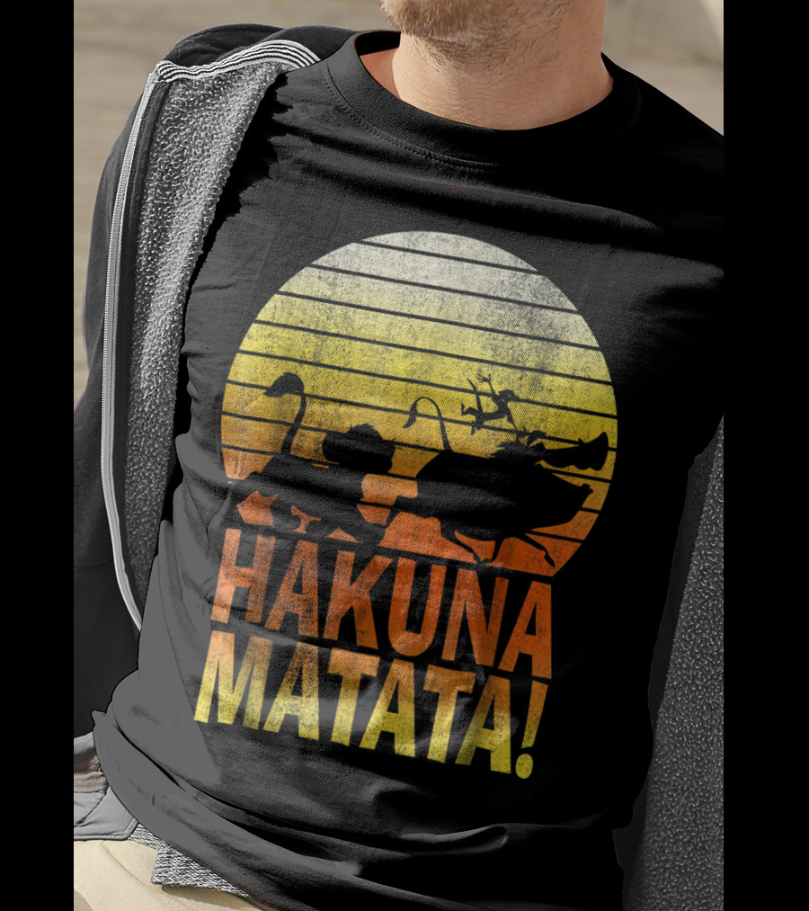 Disney Lion King Simba Pumbaa Timon Hakuna Matata Sunset T-Shirt