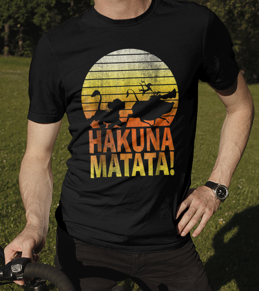 Disney Lion King Simba Pumbaa Timon Hakuna Matata Sunset T-Shirt