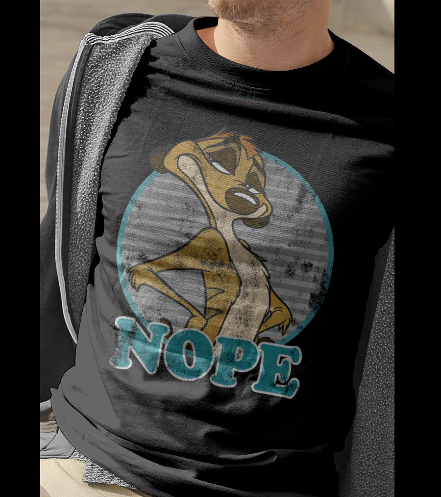 Disney's Lion King Timon Nope Striped Circle T-Shirt