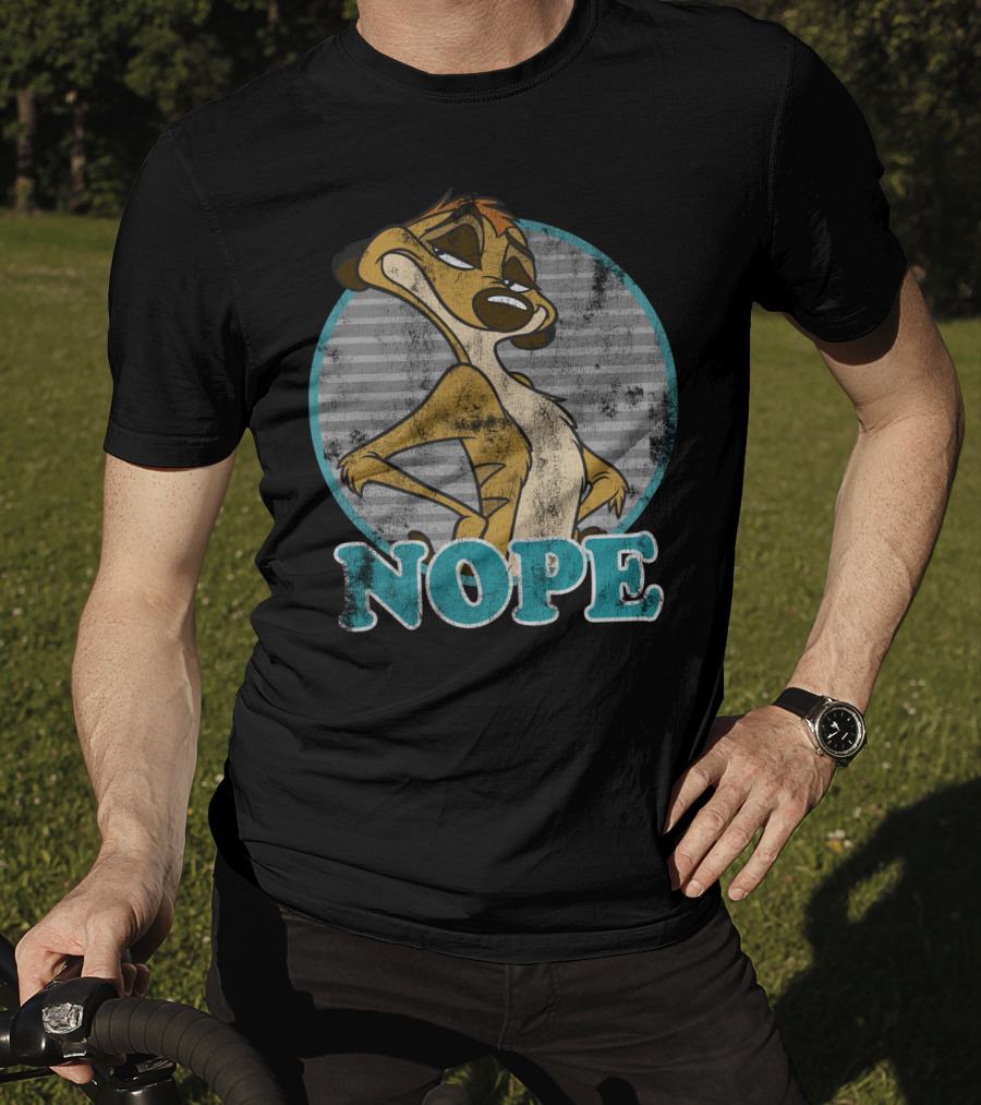 Disney's Lion King Timon Nope Striped Circle T-Shirt