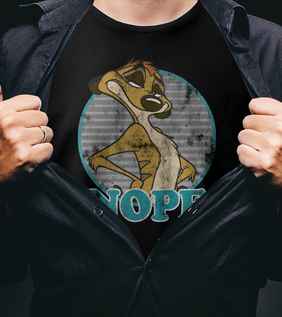 Disney's Lion King Timon Nope Striped Circle T-Shirt