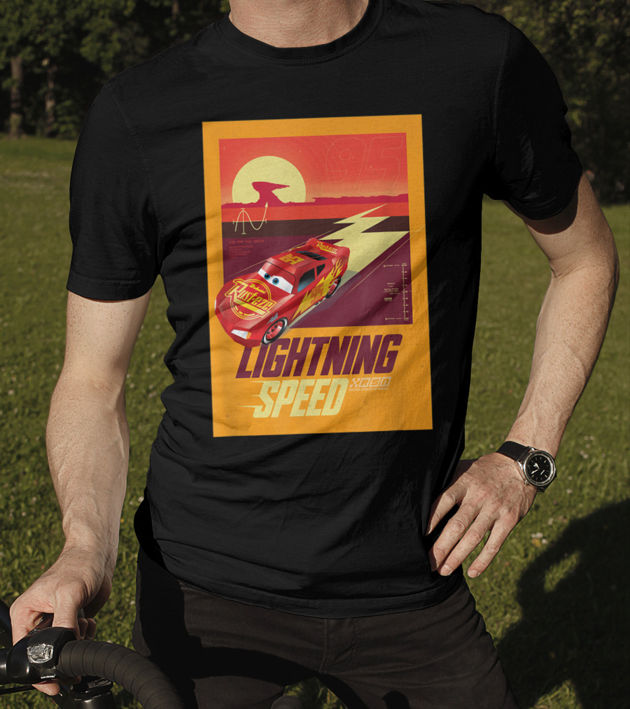 Lightning Speed Disney Pixar Cars McQueen 95 Racing Legends T-Shirt
