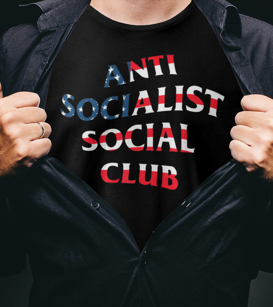 Anti Socialist Social Club American Flag Colors T-Shirt