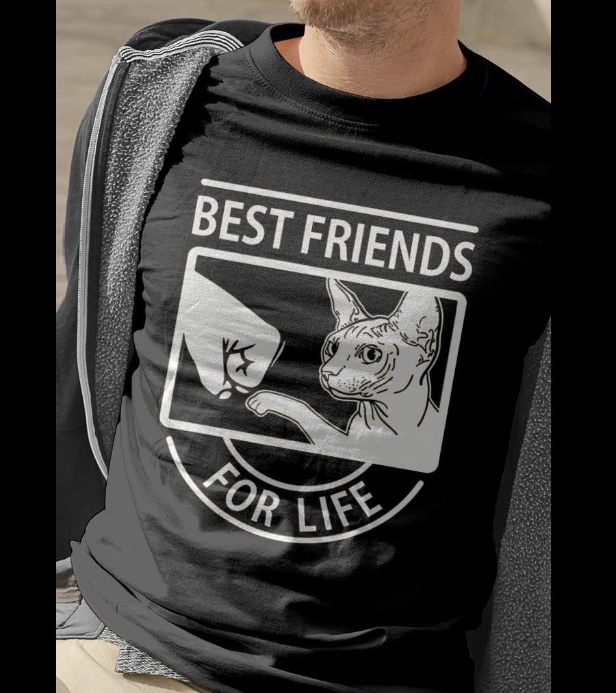 Best Friends For Life Fist Bump Cat T-Shirt