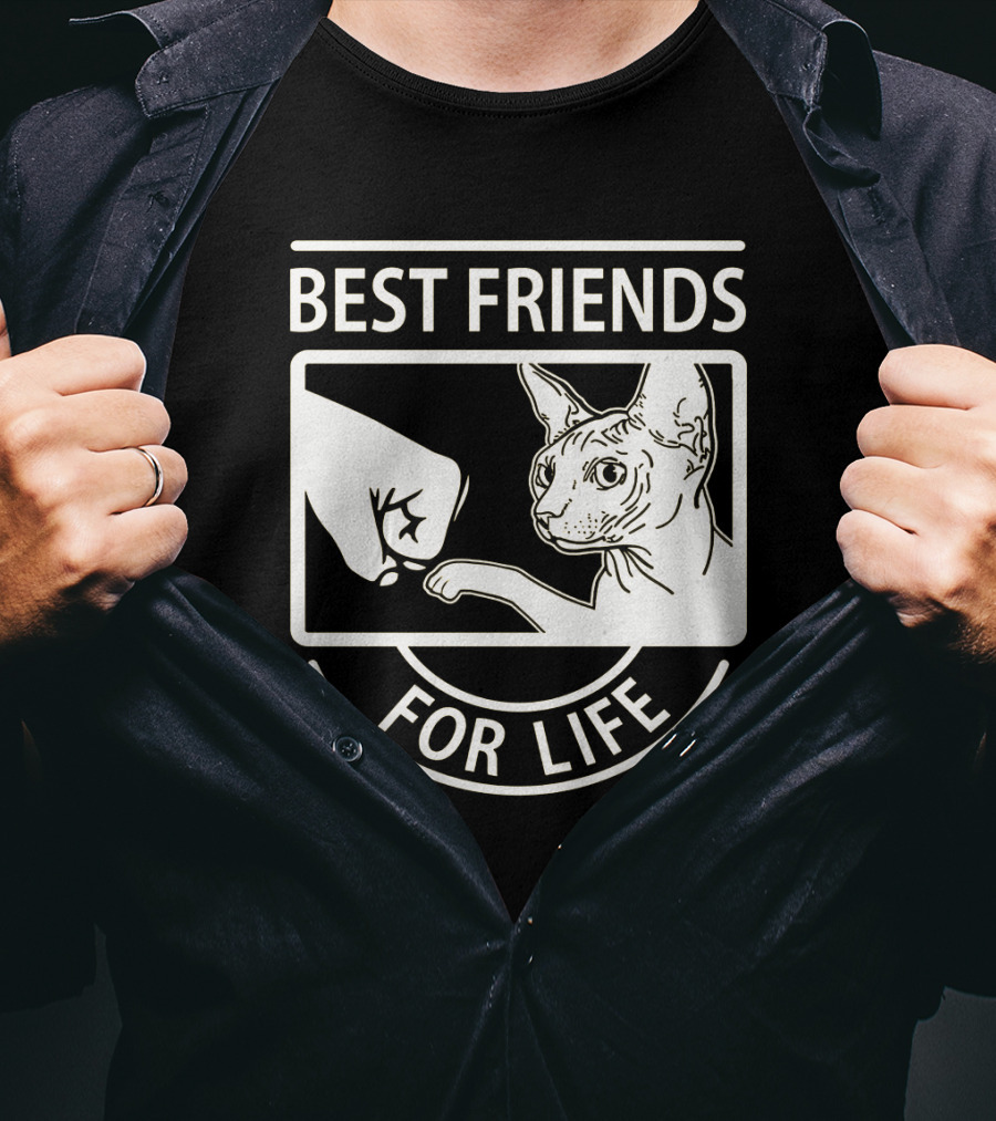 Best Friends For Life Fist Bump Cat T-Shirt