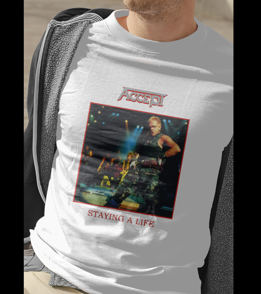Accept Band Staying A Life Live Performance T-Shirt