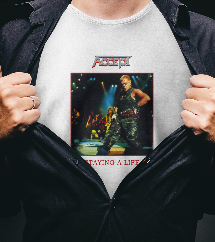 Accept Band Staying A Life Live Performance T-Shirt