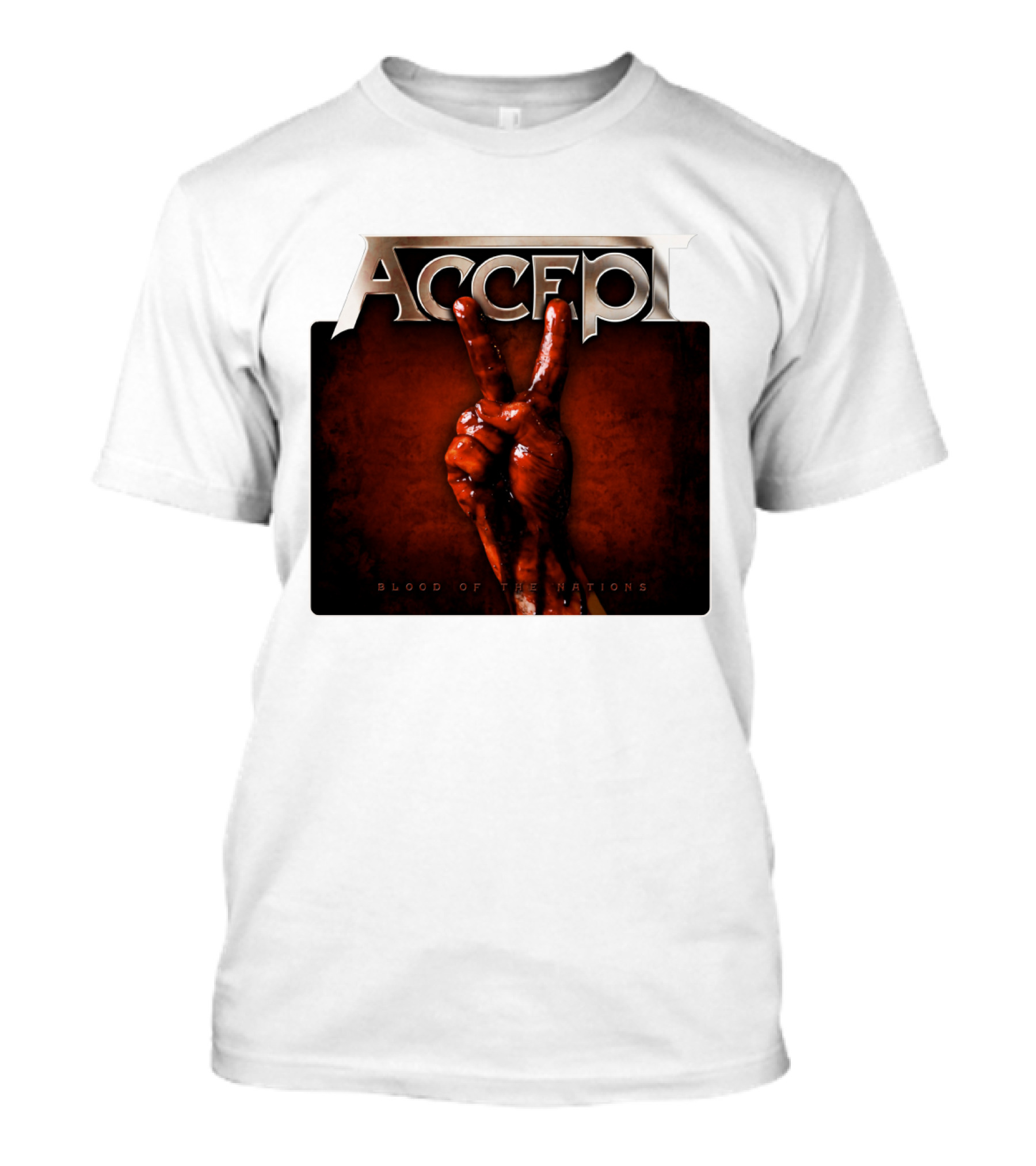 ACCEPT Blood Of The Nations Victory Hand Gesture T-Shirt