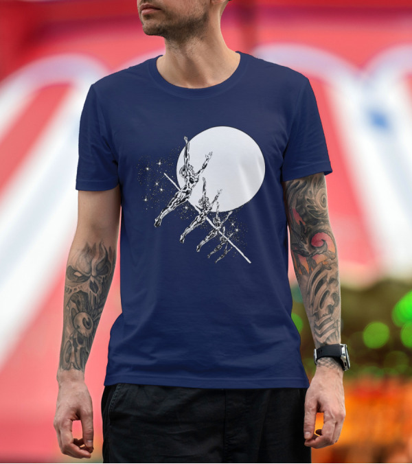 Premium T-Shirt: HAWKWIND BAND SPACE THEMED ASTRONAUTS MOON JUMPING T-Shirt HAWKWIND BAND SPACE THEMED ASTRONAUTS MOON JUMPING T-Shirt