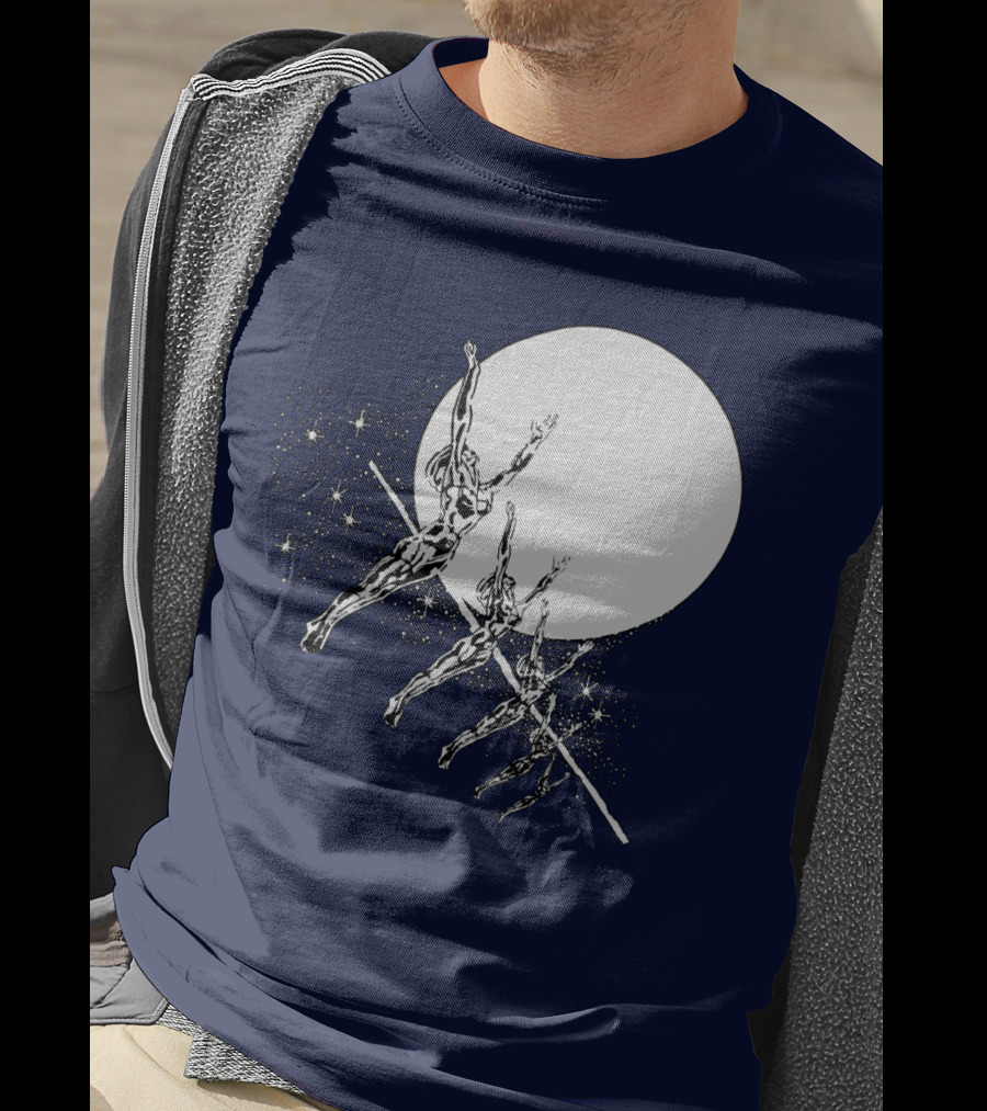 Hawkwind Band Space Themed Astronauts Moon Jumping T-Shirt