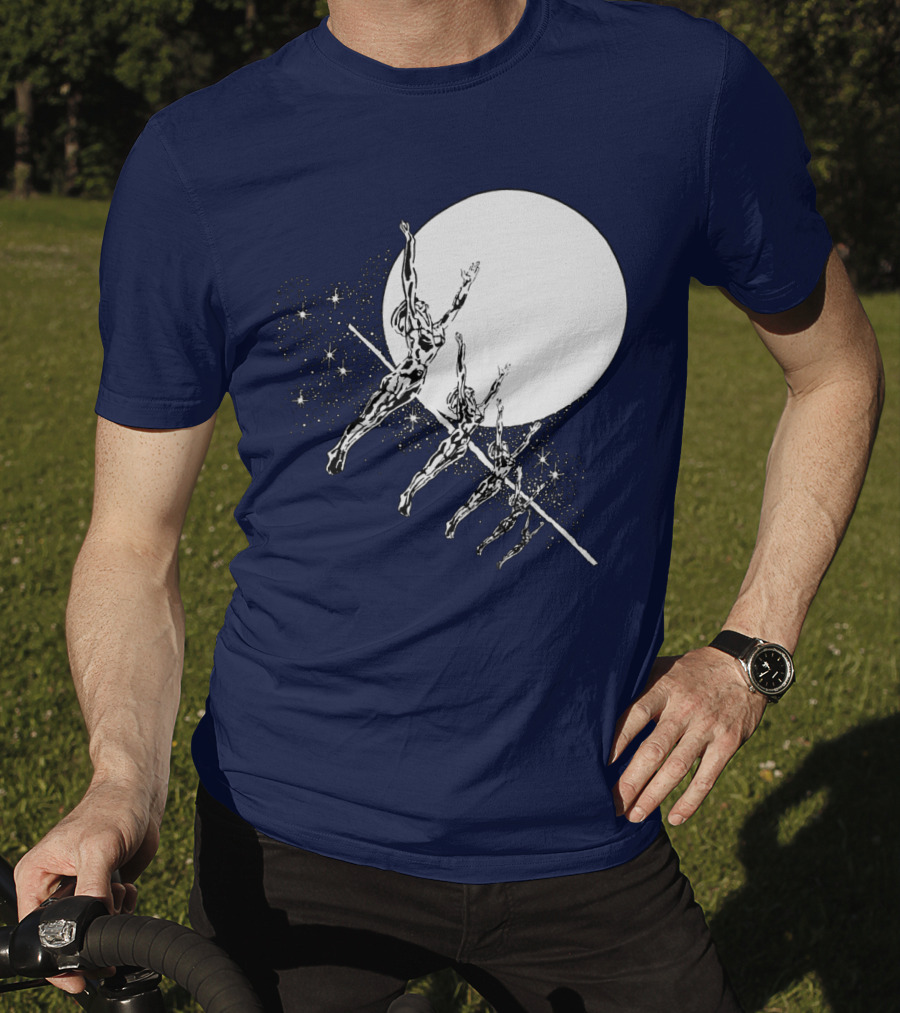 Hawkwind Band Space Themed Astronauts Moon Jumping T-Shirt