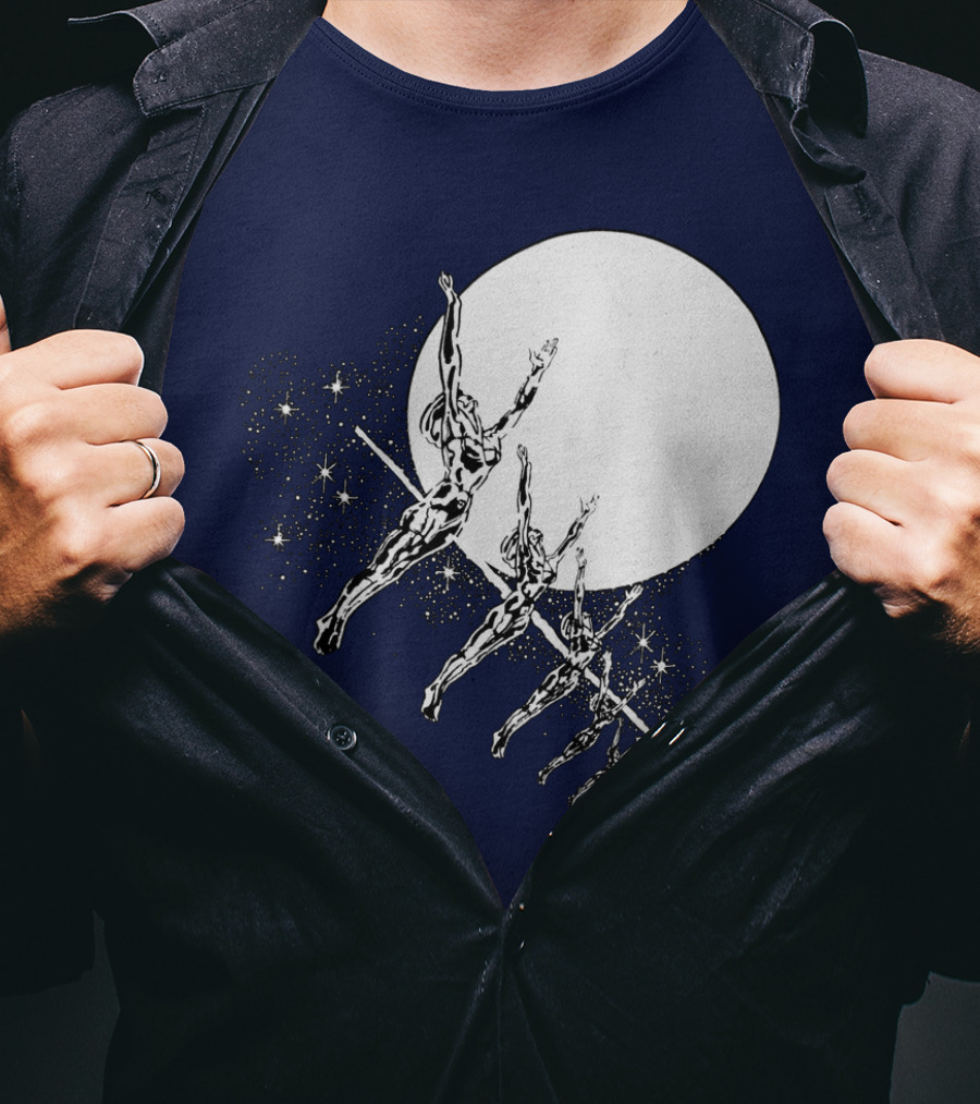 Hawkwind Band Space Themed Astronauts Moon Jumping T-Shirt