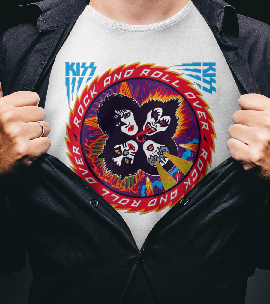 KISS Rock And Roll Over Vintage Album Cover T-Shirt