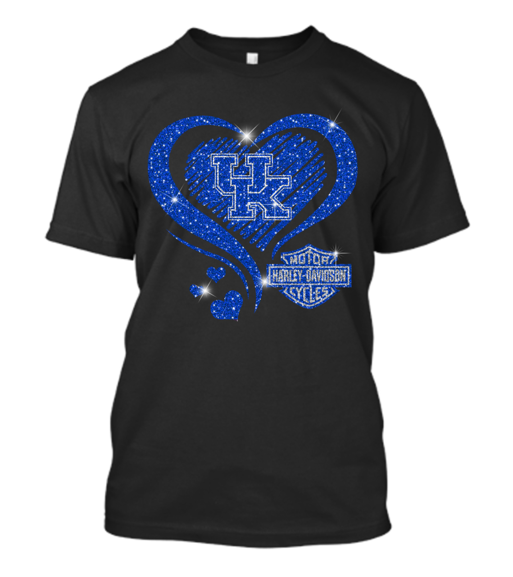 Kentucky Wildcats Harley Davidson Heart Uk T-Shirt