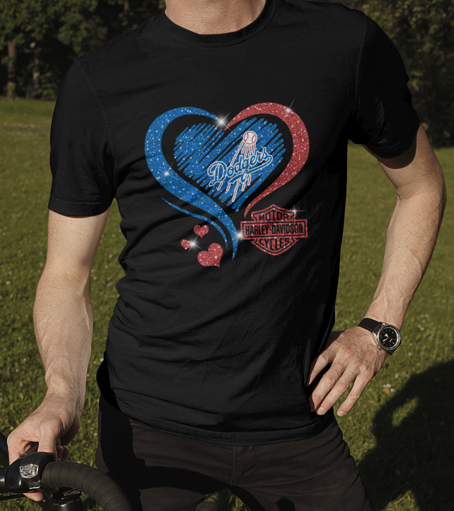 Dodgers Heart 0307Hd Los Angeles Harley Davidson T-Shirt