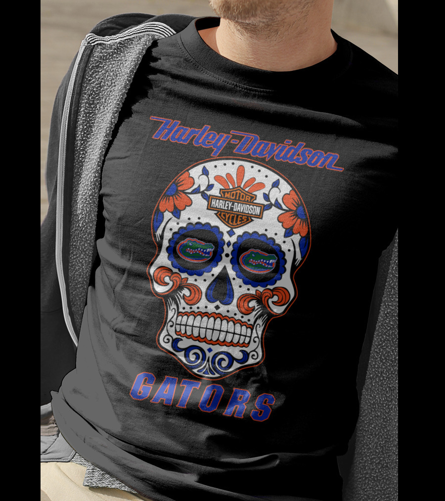 Harley Davidson Florida Gators Sugar Skull T-Shirt