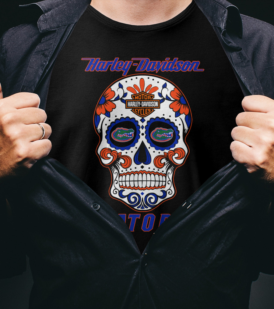 Harley Davidson Florida Gators Sugar Skull T-Shirt