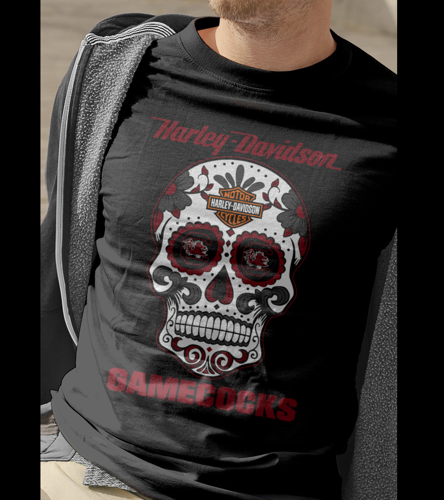 Harley Davidson Motor Cycles South Carolina Gamecocks T-Shirt