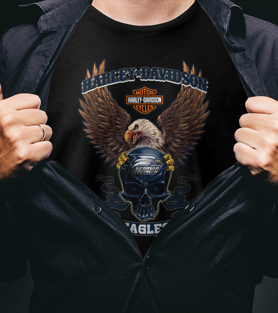 Harley Davidson Motor Cycles Georgia Southern Eagles T-Shirt