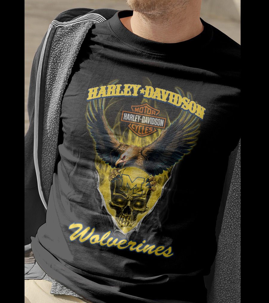 Harley Davidson Wolverines Motor Cycles T-Shirt