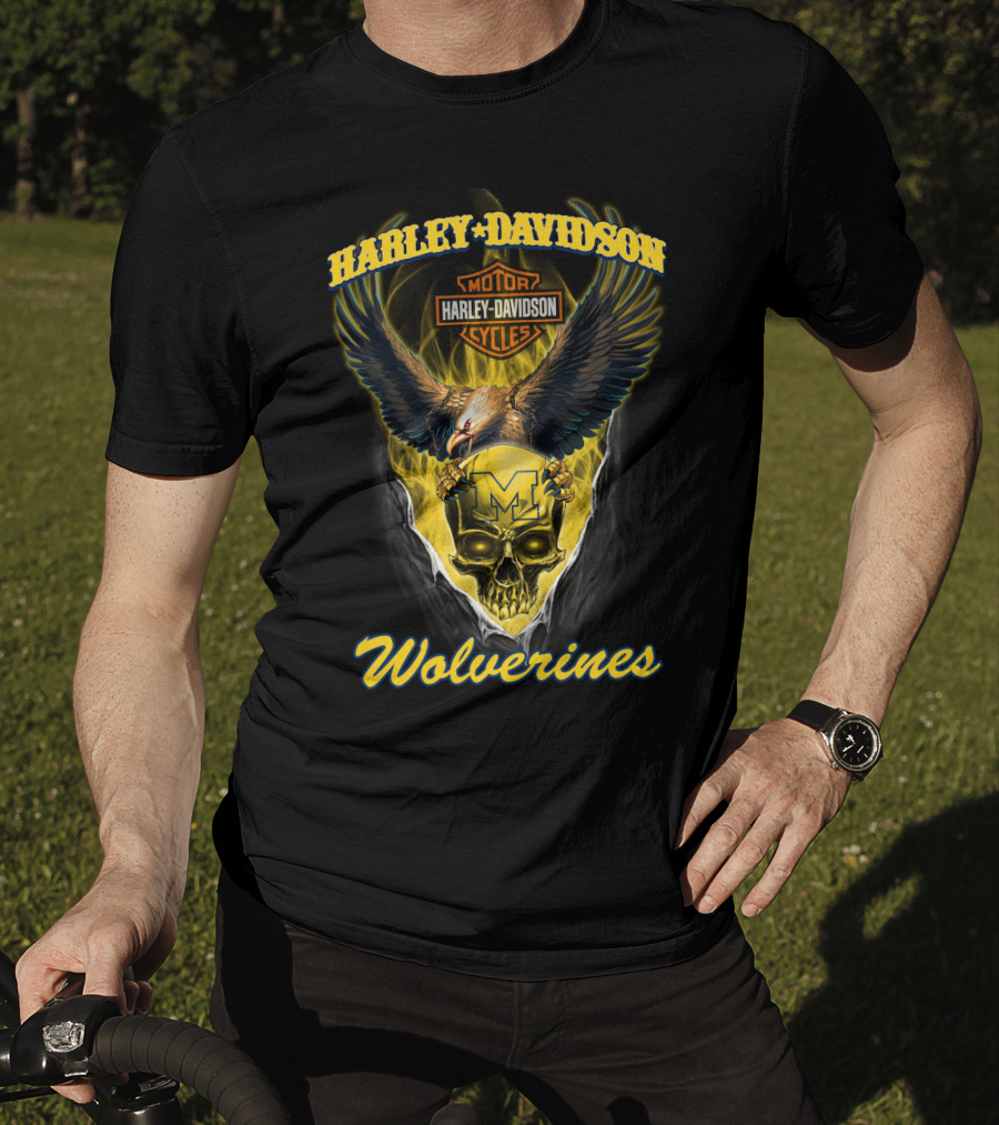 Harley Davidson Wolverines Motor Cycles T-Shirt