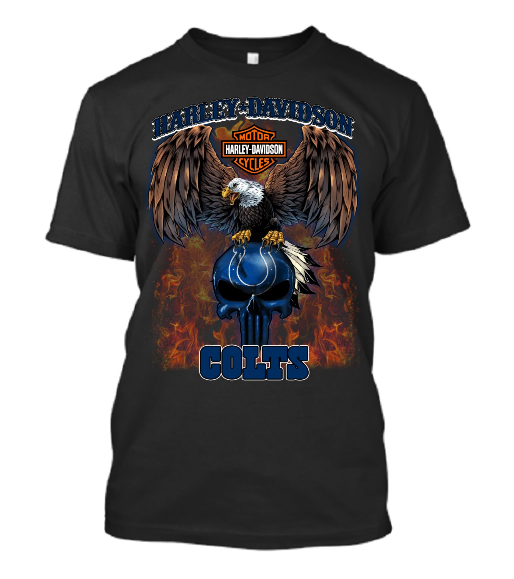 Harley Davidson Motor Cycles Eagle Colts T-Shirt