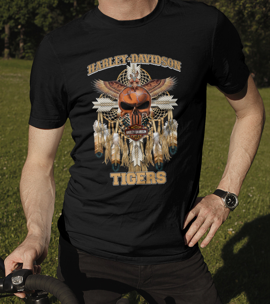 Harley Davidson Motor Cycles Tigers T-Shirt