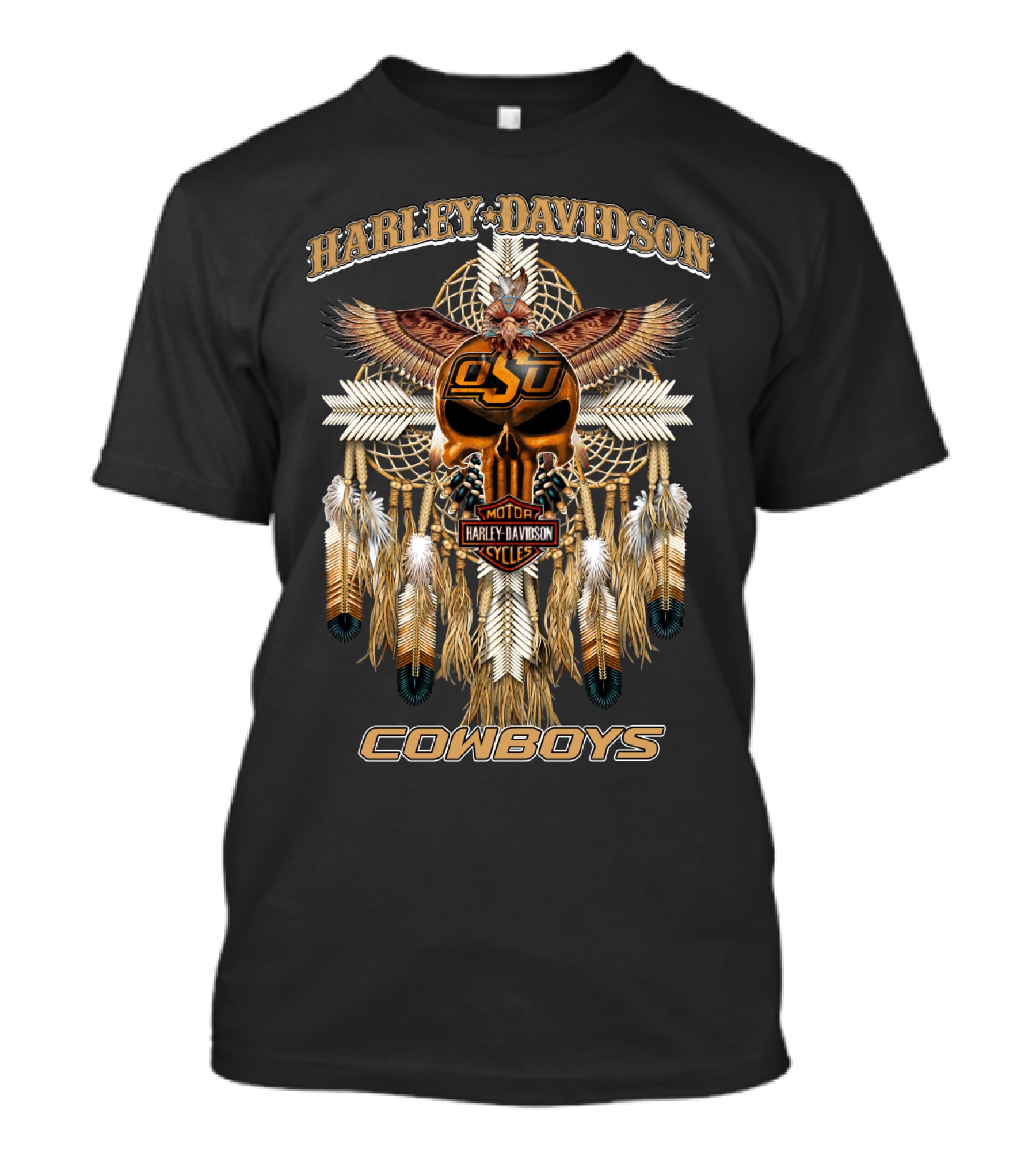 Harley Davidson Osu Cowboys Dreamcatcher T-Shirt
