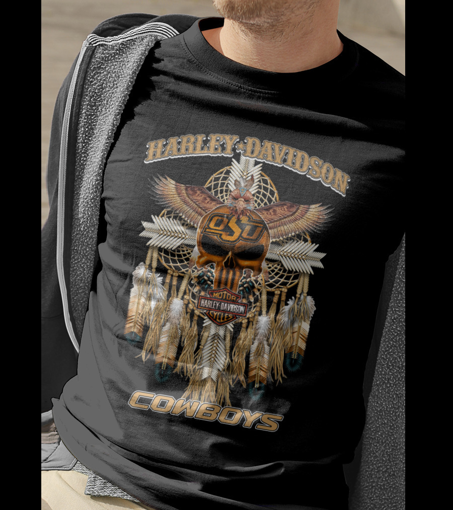 Harley Davidson Osu Cowboys Dreamcatcher T-Shirt