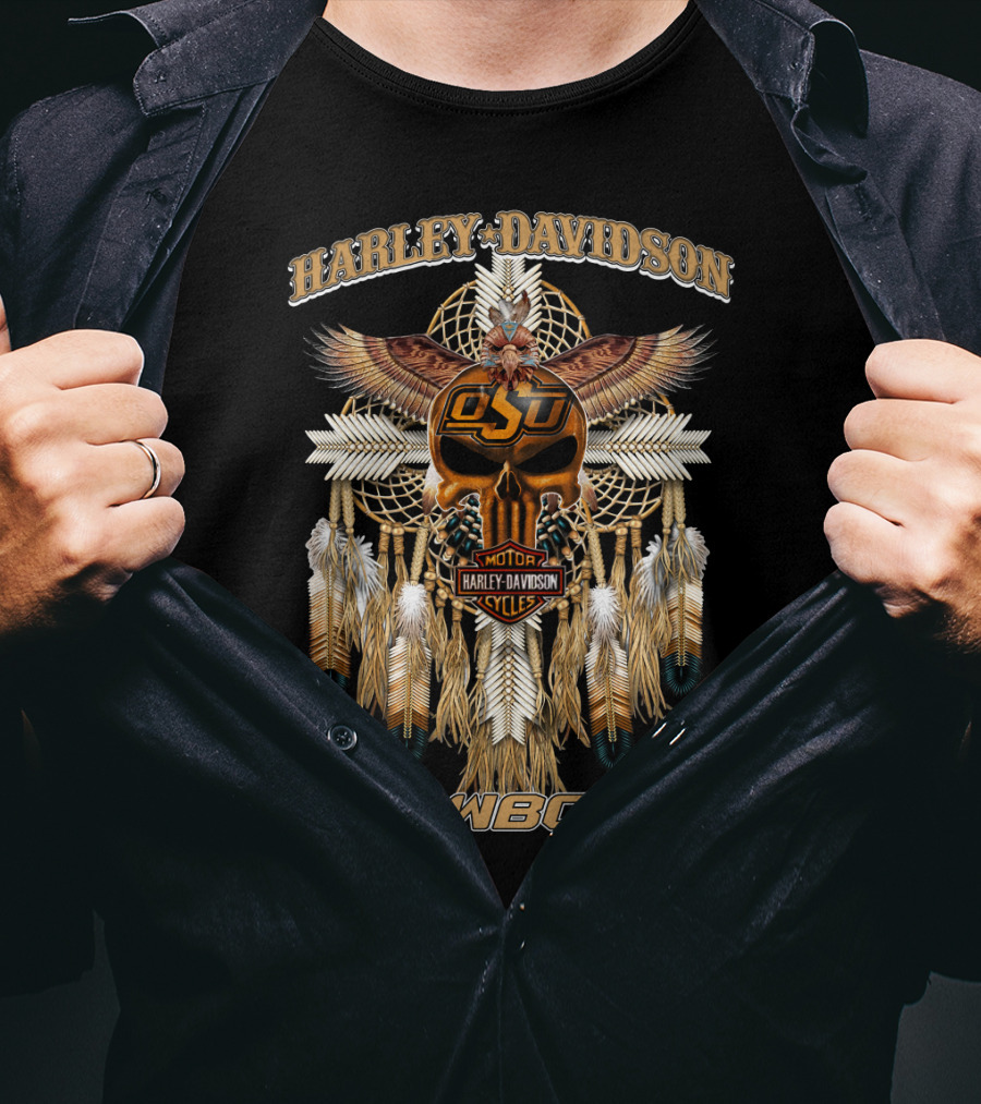 Harley Davidson Osu Cowboys Dreamcatcher T-Shirt