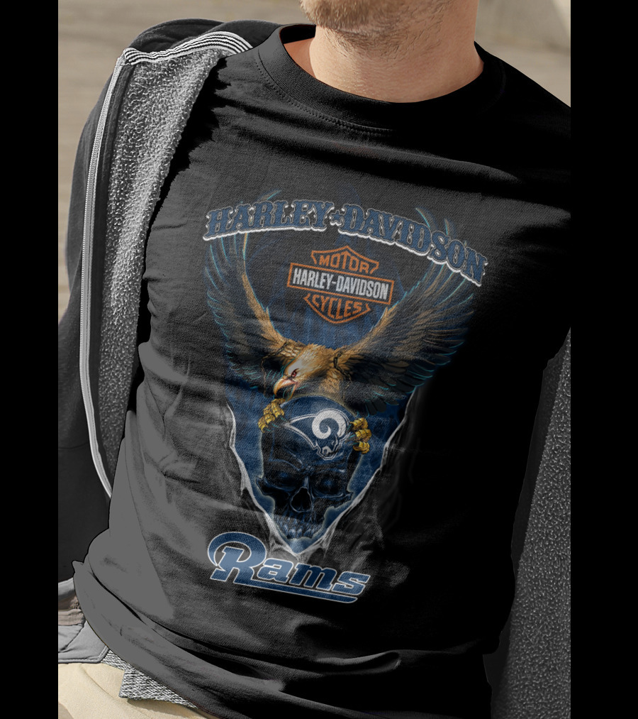 Harley Davidson Motor Cycles Rams T-Shirt