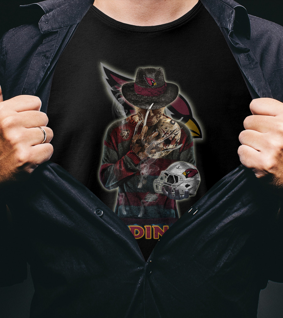 Cardinals Freddy Krueger Arizona Cardinals Football Fan T-Shirt
