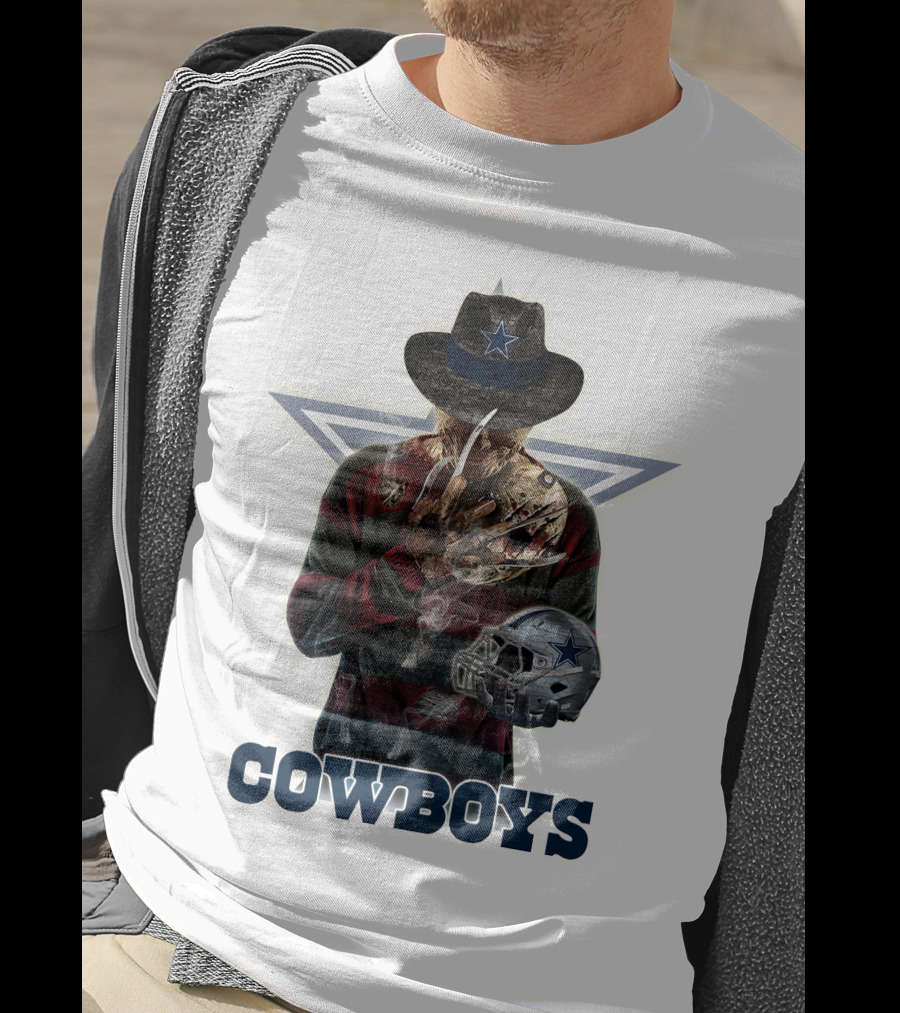 Jason Voorhees Dallas Cowboys Horror Crossover Cowboys Star T-Shirt