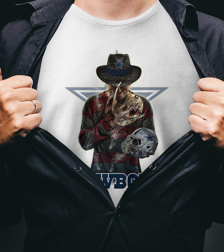 Jason Voorhees Dallas Cowboys Horror Crossover Cowboys Star T-Shirt
