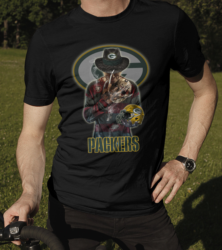 M2 Jason Voorhees Green Bay Packers Freddy Krueger Mashup T-Shirt