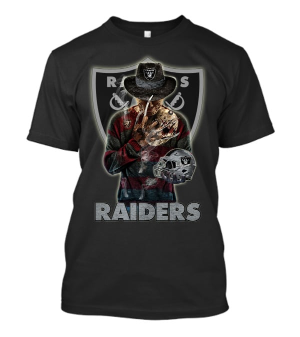 M2 Raiders Freddy Krueger Las Vegas Raiders Football T-Shirt